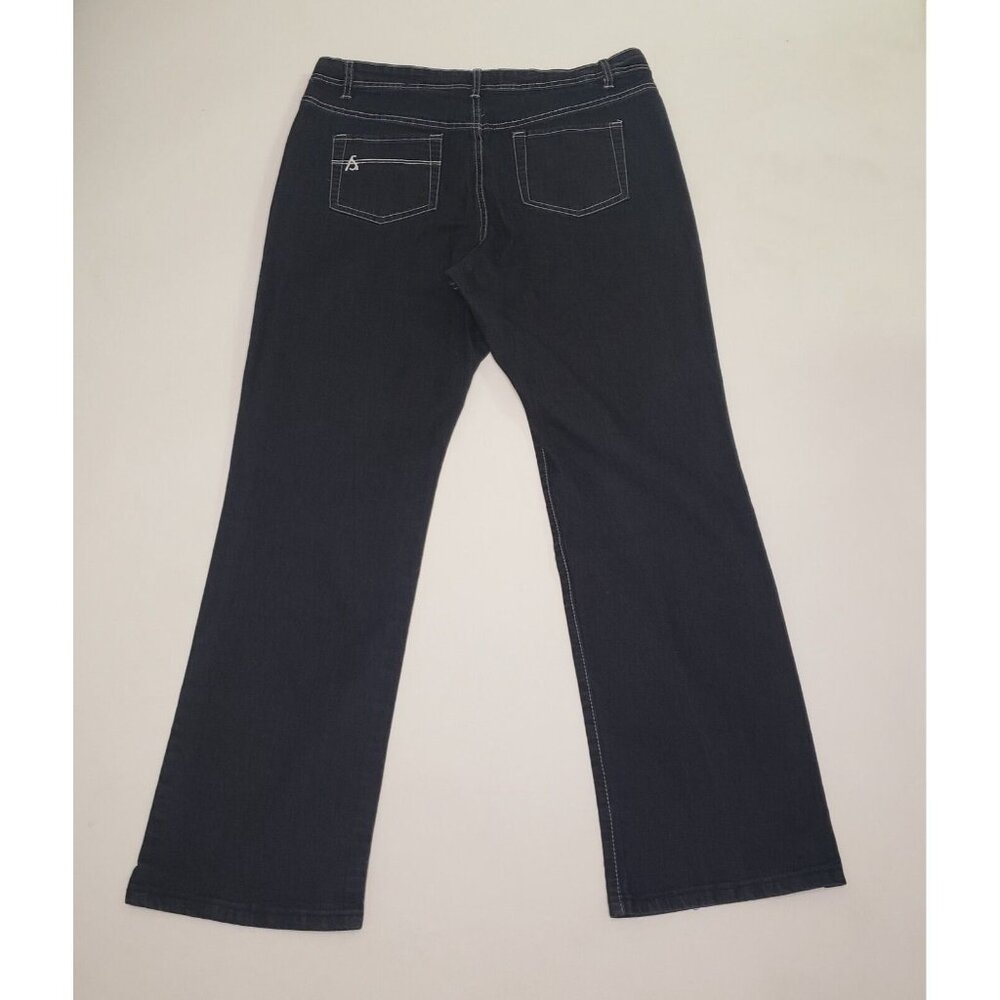 ASHLEY STEWART Denim Jeans Women's Size 14 Dark Blue Wash Citycore Dark Academia - Picture 14 of 16
